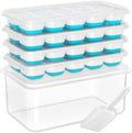 Eco-Friendly Ice Cube Tray with Lid and Bin - 4 for Daily Use