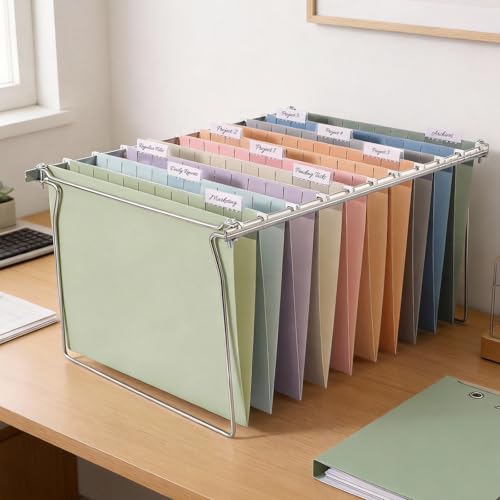 Modern SUNEE Hanging File Folders, 50 Pack Letter